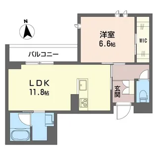 ルナリアウエスト上高田【2階】の間取り