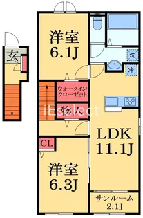 クレールA【2階】の間取り