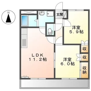 エスポワールNK【2階】の間取り