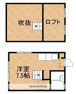 第五富士見荘【1階】の間取り