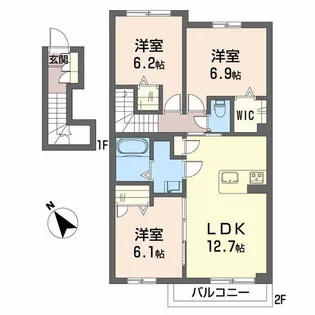SERENA GARDEN E棟【2階】の間取り