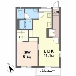 富貴原ハイツ D【2階】の間取り