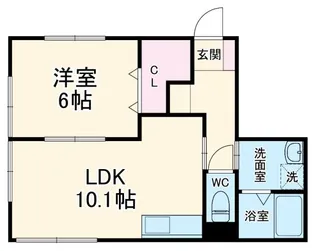 クレセント【1階】の間取り
