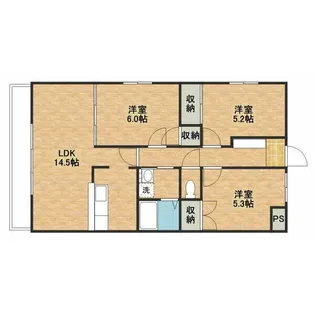 ラペシュリー【8階】の間取り