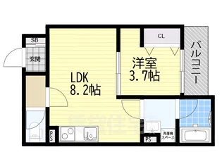 フォレ下穂積【2階】の間取り