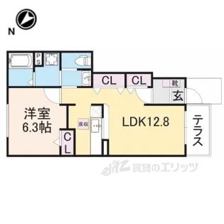 ラネージュ1番館【1階】の間取り