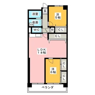 エルスタンザ原【1階】の間取り