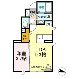 ステラ青柳【1階】の間取り