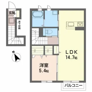 シャーメゾンパーク富沢【2階】の間取り