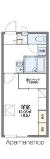 レオパレスメイプルリッチ【2階】の間取り