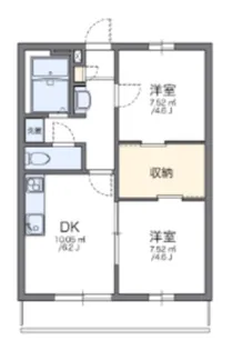 レオパレスはなみずき弐番館【2階】の間取り