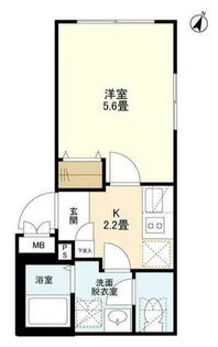ウェルスクエアイズム都立大学【2階】の間取り