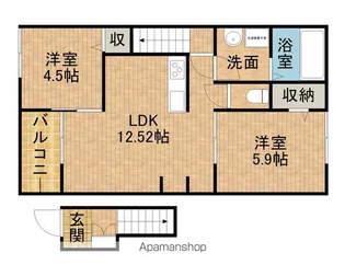 AFC RESIDENCE 鳥之瀬【2階】の間取り