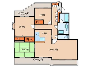 グランドメゾン東山元町【1階】の間取り