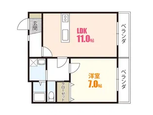 ドミール・エヌ【1階】の間取り