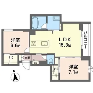 ボナアルバ【3階】の間取り