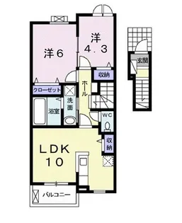 シャルム・ローゼ【2階】の間取り