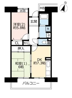 URコンフォール南浦和【2階】の間取り
