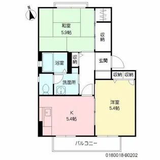 フォーレス・いすず B棟【2階】の間取り