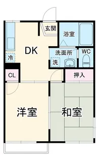 クレールハイツヤマニシ【2階】の間取り