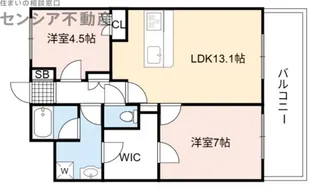 クレイン諸口【2階】の間取り