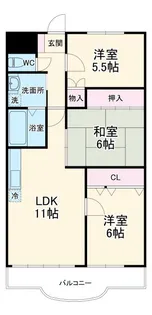 フローラル公津の杜【3階】の間取り