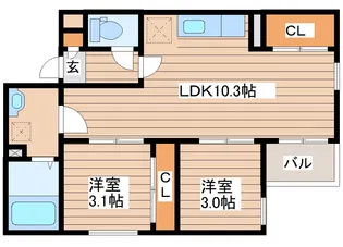 REGALEST南小泉【2階】の間取り