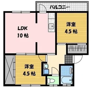 北陽パレスA【3階】の間取り
