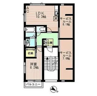 ラフィネ学芸大学【3階】の間取り