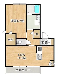 ハイツ全弘【2階】の間取り