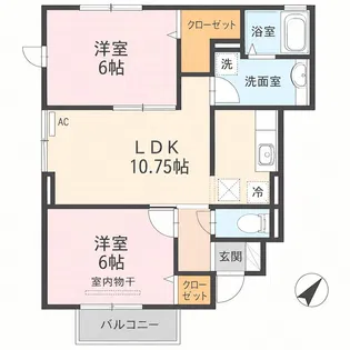 Penny Lane A棟【1階】の間取り