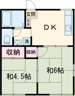 ユニバーサルハイツ【2階】の間取り