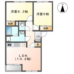 パルティール【1階】の間取り