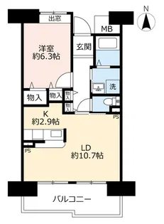 URアーバンラフレ稲沢【5階】の間取り