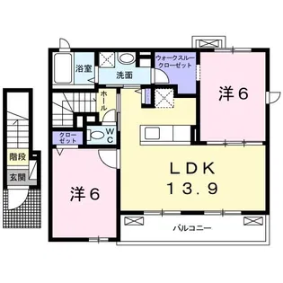 フローレンス ガーデン【2階】の間取り