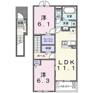 こはるテラスI【2階】の間取り