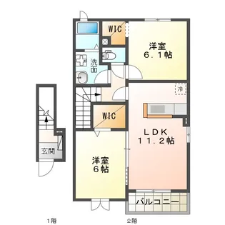 アウローラII【2階】の間取り
