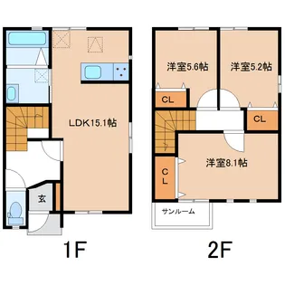 アントレ長町B【1階】の間取り