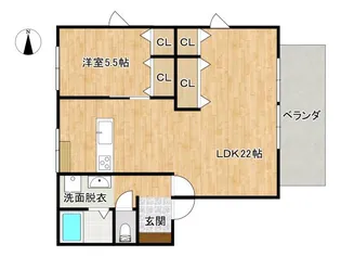 花ハイツ【1階】の間取り