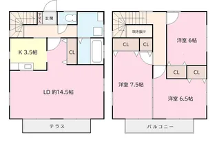 群馬県高崎市石原町【一戸建】の間取り