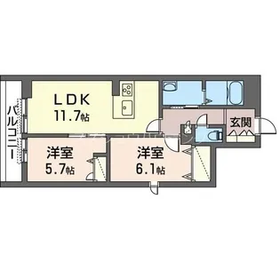 エクラフォーレ【2階】の間取り