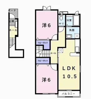 セレーノやしろ B【2階】の間取り