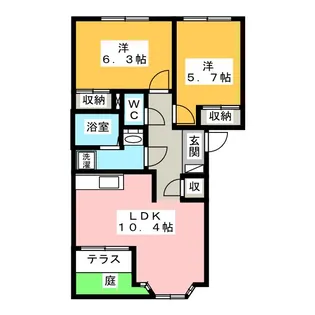 ルーエンハイム大森【1階】の間取り