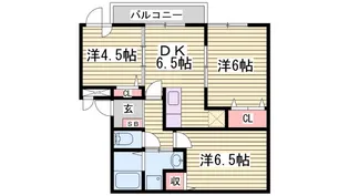 グリーンハイツA・B棟【2階】の間取り