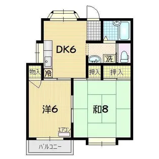 タウンフラット【2階】の間取り