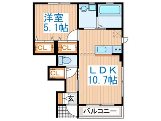 フェリ-チェ荒井S【1階】の間取り