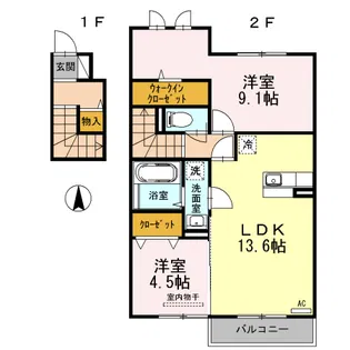 チェルキオ A201【2階】の間取り