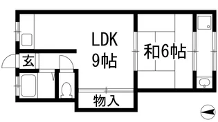 島上マンション南棟【2階】の間取り