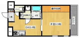 ノーブル平和大通り【3階】の間取り