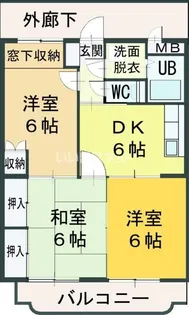 ハイランドマンション多田2【2階】の間取り